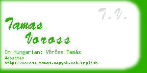tamas voross business card