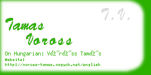 tamas voross business card